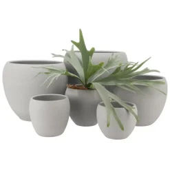DK Design Plantenpot - Vinci - lichtgrijs mat - D24 x H28 cm