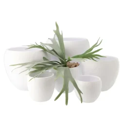 DK Design plantenpot - Vinci - wit mat - D15 x H17 cm