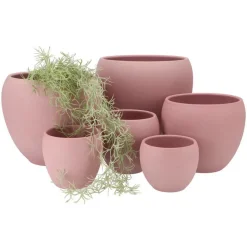 DK Design Plantenpot Vinci - lichtroze mat - D24 x H27 cm