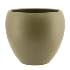 DK Design plantenpot Vinci - olijfgroen mat - D24 x H27 cm