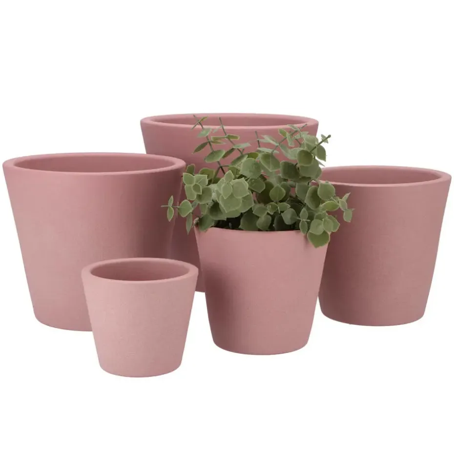 DK Design Plantenpot Vinci - lichtroze mat - D16 x H18 cm