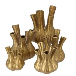 DK Design vaas Aglio - tulpenvaas - XL -mat goud - D26 x H35 cm