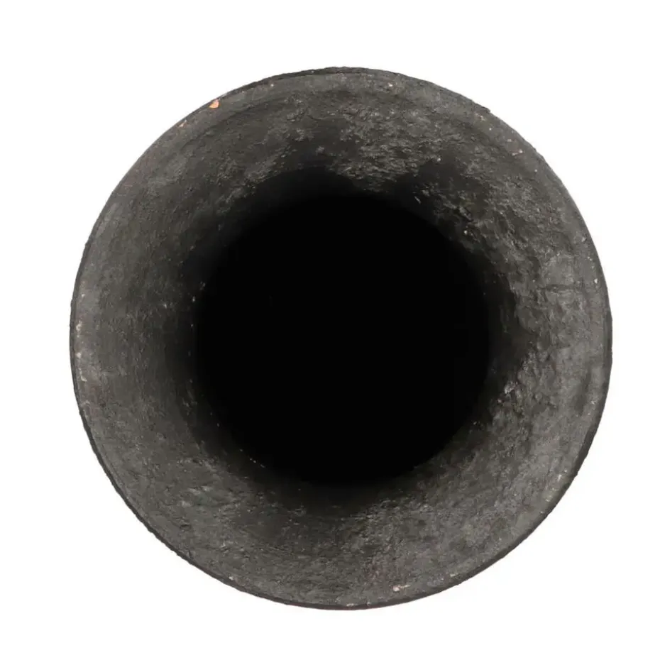 DK Design vaas kruik model Maya - verweerd zwart - D18 x H40 cm - rustiek