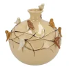 DK Design Vaas Vogels - zandkleurig - D14 x H14 cm