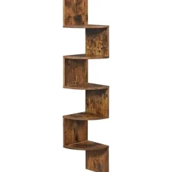 Dok Home - Wandplank - 5 planken - Vintage - Donkerbruin