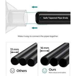 Draagbare kledingkast, opvouwbare kast, 150x45x175 cm, zwart