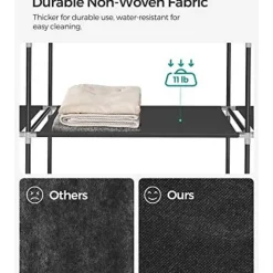 Draagbare kledingkast, opvouwbare kast, 150x45x175 cm, zwart