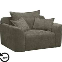 Draaibare Loveseat Elsa - stof Eden - mokka