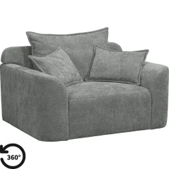 Draaibare Loveseat Elsa - stof Eden - grijs