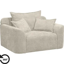 Draaibare Loveseat Elsa - stof Eden - beige