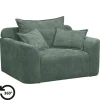 Draaibare Loveseat Elsa - stof Eden - saliegroen