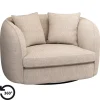Draaibare Loveseat Enzio - stof Wales - taupe