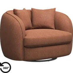 Draaibare Loveseat Enzio - stof Pure - terra