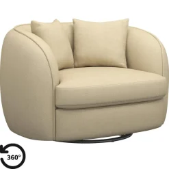 Draaibare Loveseat Enzio - stof Elephant - beige
