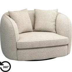 Draaibare Loveseat Enzio - stof Wandy - champagne