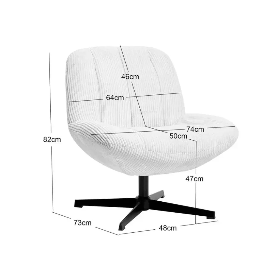 Draaibare Scandinavische Design Fauteuil