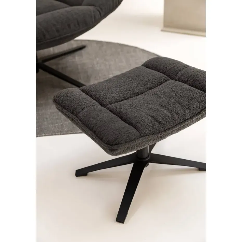 Draaifauteuil Emily - donkerbruin