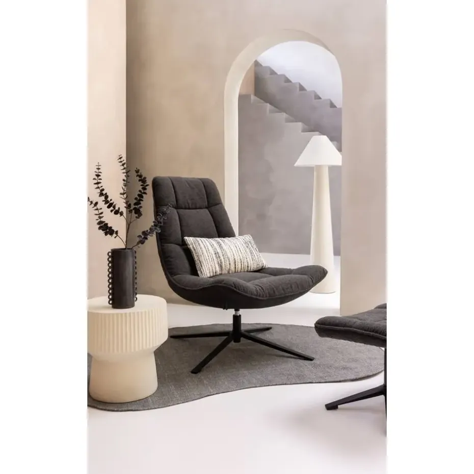 Draaifauteuil Emily - donkerbruin