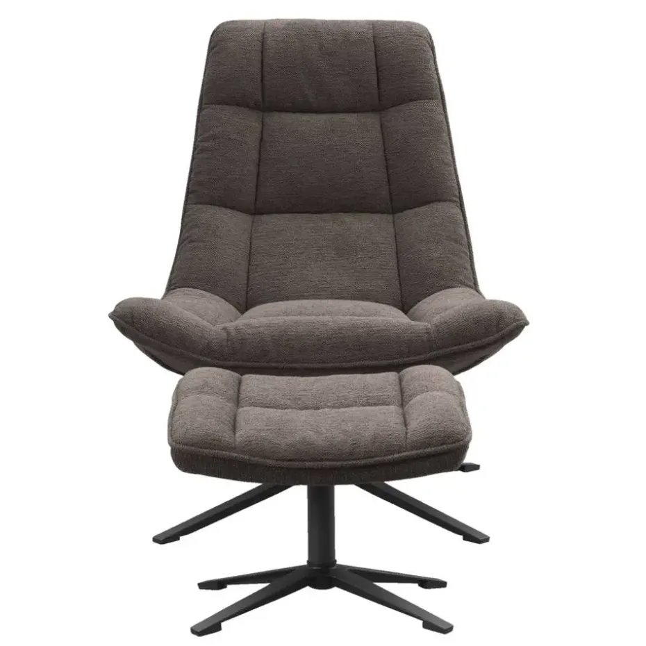 Draaifauteuil Emily - donkerbruin