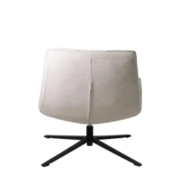 Draaifauteuil Stof/Textiel - Beige - 86x74x84cm - Mattis