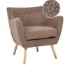 DRAMMEN - Chesterfield fauteuil - Bruin - Bouclé