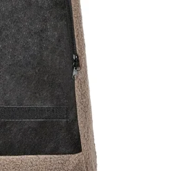 DRAMMEN - Chesterfield fauteuil - Bruin - Bouclé