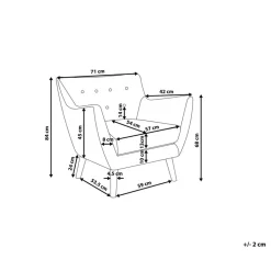 DRAMMEN - Chesterfield fauteuil - Bruin - Bouclé