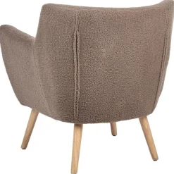 DRAMMEN - Chesterfield fauteuil - Bruin - Bouclé