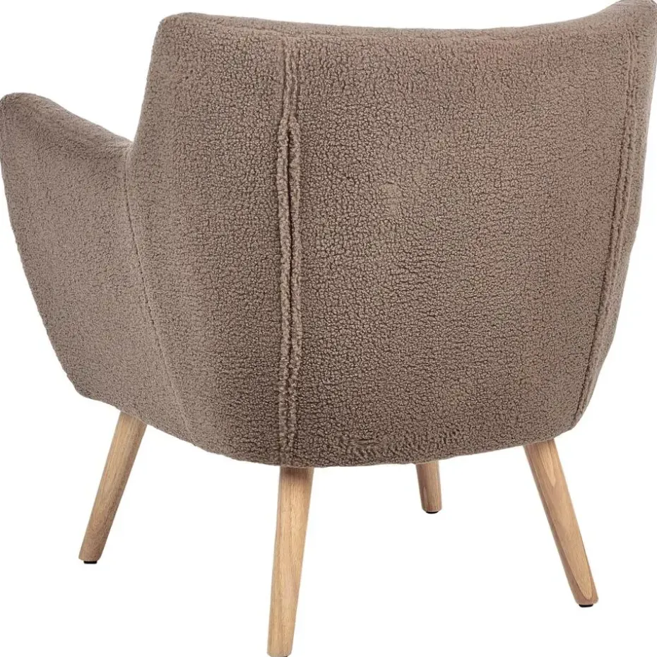 DRAMMEN - Chesterfield fauteuil - Bruin - Bouclé