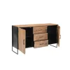 Dressoir Naturel Mangohout - Metaal - 150x40x80cm - Elin