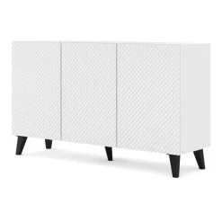 Dressoir Ravenna PC 150 3D glanzend wit (fronten) deuren gefreesd