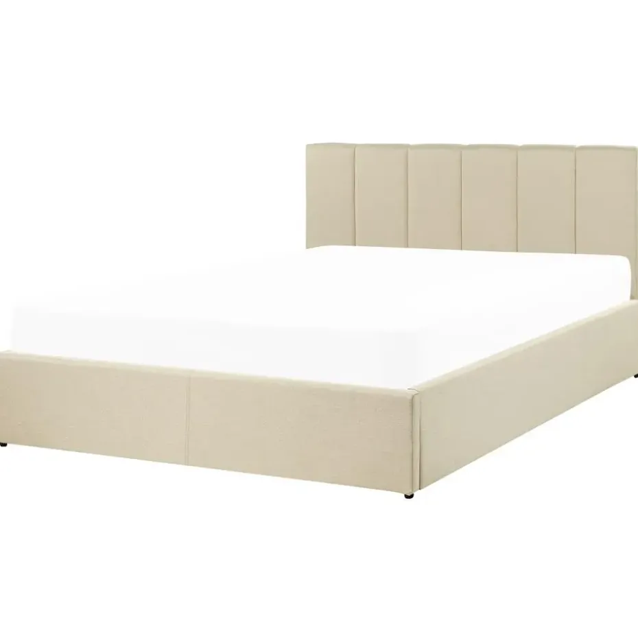 DREUX - Bed met opbergruimte - Beige - 140 x 200 cm - Polyester