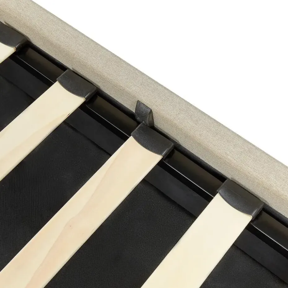 DREUX - Bed met opbergruimte - Beige - 140 x 200 cm - Polyester