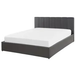 DREUX - Bed met opbergruimte - Grijs - 140 x 200 cm - Kunstleer