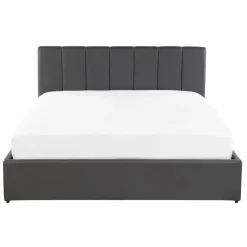 DREUX - Bed met opbergruimte - Grijs - 140 x 200 cm - Kunstleer