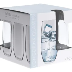 Drinkglazen of waterglazen - 4x stuks - gecurved - 360 ml