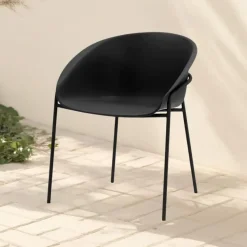 DS4U - Ella kunststof eetkamerstoel - zwart