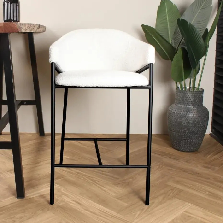 DS4U - Elza barkruk boucle ivoor 65 cm