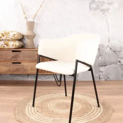 DS4U - Elza eetkamerstoel boucle wit