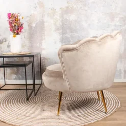 DS4U - Feliz fauteuil velvet champagne/taupe