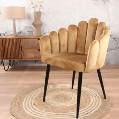 DS4U - Flower eetkamerstoel velvet goud