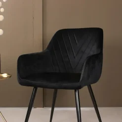 DS4U - Gaby armstoel velvet zwart