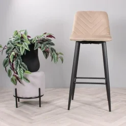 DS4U - Gaby barkruk velvet 75 cm 2.0 - champagne