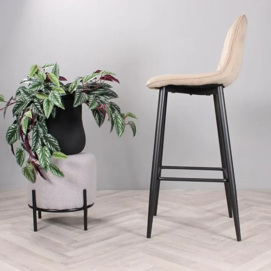 DS4U - Gaby barkruk velvet 75 cm 2.0 - champagne