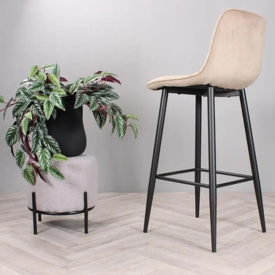 DS4U - Gaby barkruk velvet 75 cm 2.0 - champagne