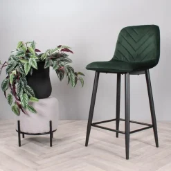 DS4U - Gaby barkruk velvet 65 cm 2.0 - groen