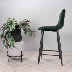 DS4U - Gaby barkruk velvet 65 cm 2.0 - groen