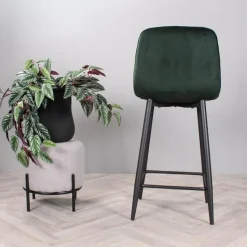 DS4U - Gaby barkruk velvet 65 cm 2.0 - groen