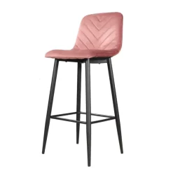 DS4U - Gaby barkruk velvet 75 cm 2.0 - roze