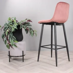 DS4U - Gaby barkruk velvet 75 cm 2.0 - roze